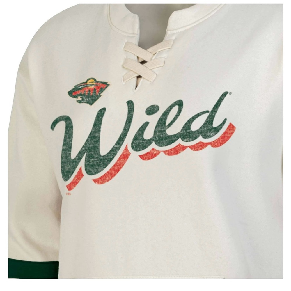 Cream and Green Wild Hockey Jersey